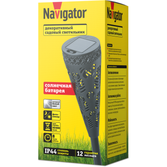 светильник декоративный садовый nsl-16 на солнечн. батарее navigator 93223 от магазина Штепсель и батарейка. - фото_2
