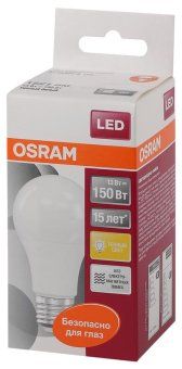 лампа светодиодная led star classic a 150 13w/827 13вт грушевидная матовая 2700к тепл. бел. e27 1521лм 220-240в пластик. osram 4058075056985 от магазина Штепсель и батарейка. - фото_3