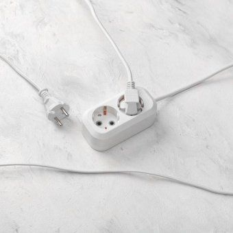 удлинитель 2 гнезда 3м 3х0.75кв.мм с/з бел. proconnect 13-4203 от магазина Штепсель и батарейка. - фото_2
