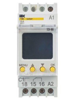 таймер цифровой тэ80 16а 230в на din-рейку karat iek mta10-16-080 от магазина Штепсель и батарейка. - фото_2