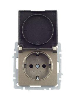 розетка brite рсбш10-3-брш 16а ip20 с заземл. защ. шторки с крышкой механизм шампань iek br-r16-16-k37 от магазина Штепсель и батарейка.