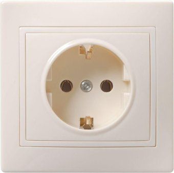 розетка 1-м сп кварта рс10-3-ккм 16а ip20 с заземл. без защ. шторок крем. iek erk14-k33-16-dm от магазина Штепсель и батарейка.