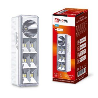 светильник светодиодный сба 2207dc 6+1led 1.0а.ч lithium battery dc аварийный in home 4690612029559 от магазина Штепсель и батарейка.