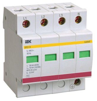 ограничитель перенапряжения опс1-b 4p iek mop20-4-b от магазина Штепсель и батарейка.
