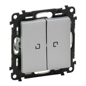 выключатель 2-кл. сп valena life 10а ip20 250в 10ax с подсветкой с лицев. панелью механизм алюм. leg 752628 от магазина Штепсель и батарейка.