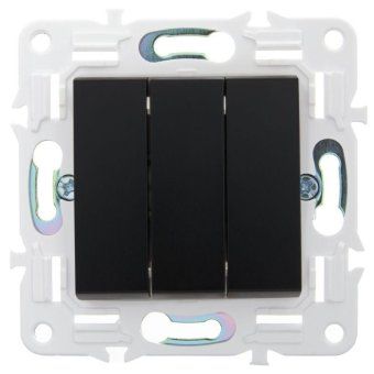 выключатель 3-кл. skandy 10а sk-v11bl черн. iek sk-v30-0-10-k02 от магазина Штепсель и батарейка. - фото_2