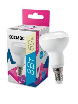 лампа светодиодная r50 8вт 220в e14 3000к космос lksm_led8wr50e1430 от магазина Штепсель и батарейка.