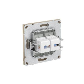 розетка компьютерная 2-м kant rj45 кат.6a без шторки ванильн. марципан dkc 7015674 от магазина Штепсель и батарейка. - фото_5
