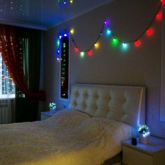 гирлянда светодиодная "шарики" 5м d18мм 30led rgb 3.6вт 220-240в ip20 провод пвх темн. зел. neon-night 303-549 от магазина Штепсель и батарейка. - фото_5