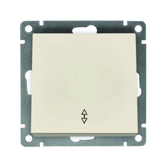 переключатель проходной 1-кл. сп афина 10а ip20 механизм сл. кость (ivory) universal a0025-i от магазина Штепсель и батарейка.