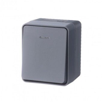 выключатель 1-кл. оп atlasdesign profi54 ip54 10ax с подсветкой антрацит se atn544013 от магазина Штепсель и батарейка.