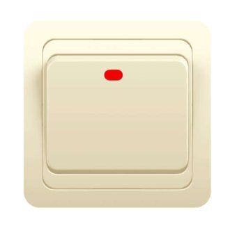 выключатель 1-кл. сп classic 10а ip20 с индикацией крем. powerman 1156499 от магазина Штепсель и батарейка.