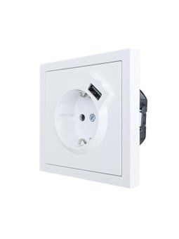 розетка 1-мест. с/з+usb разъем zima ip20 бел. lezard 704-0288-181 от магазина Штепсель и батарейка. - фото_2