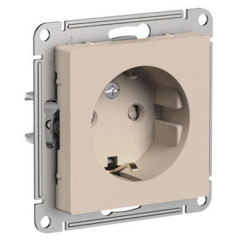 розетка atlasdesign 16а с заземл. защ. шторки механизм песочн. se atn001245 от магазина Штепсель и батарейка.