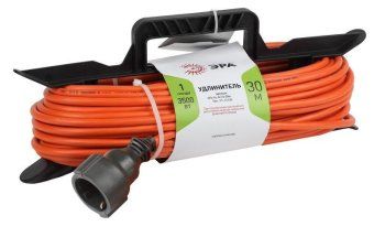удлинитель-шнур на рамке 1х30м с заземл. 16а ip20 ufx-1e-3х1.5-30m пвс 3х1.5 эра б0046830 от магазина Штепсель и батарейка.