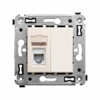 розетка телефонная 1-м сп avanti "ванильная дымка" rj12 dkc 4405313 от магазина Штепсель и батарейка.
