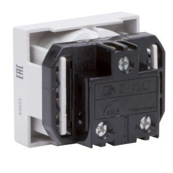 розетка 1-м 2мод. viva 16а ip20 2p+e с заземл. защ. шторки сер. dkc 45025 от магазина Штепсель и батарейка. - фото_4