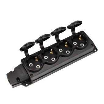 колодка удлинителя 4-м с заземл. 16а ip54 влагозащ. с защ. крышкой compact каучук черн. rexant 111-224 от магазина Штепсель и батарейка.