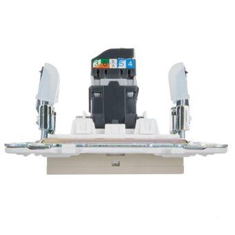 розетка компьютерная rj45 кат.5e skandy sk-k01b беж. iek sk-k10-1-k10 от магазина Штепсель и батарейка. - фото_5