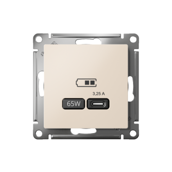 розетка usb atlasdesign тип c 65вт qc pd высокоскор. зу механизм беж. se atn000227 от магазина Штепсель и батарейка. - фото_2
