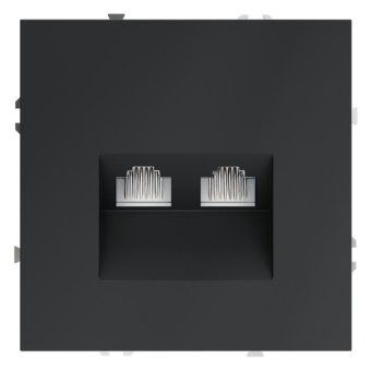 розетка компьютерная 2-м сп s70 rj45 + rj45 кат.6 механизм графит voltum vls060207 от магазина Штепсель и батарейка.