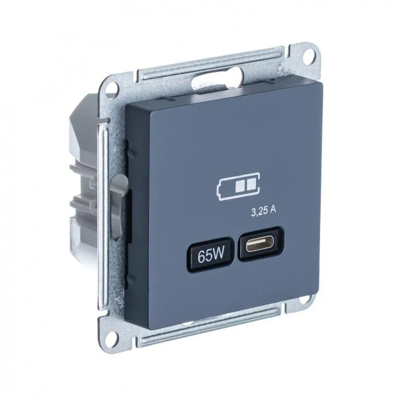 розетка usb atlasdesign тип c 65вт qc pd высокоскор. зу механизм грифель se atn000727 от магазина Штепсель и батарейка.