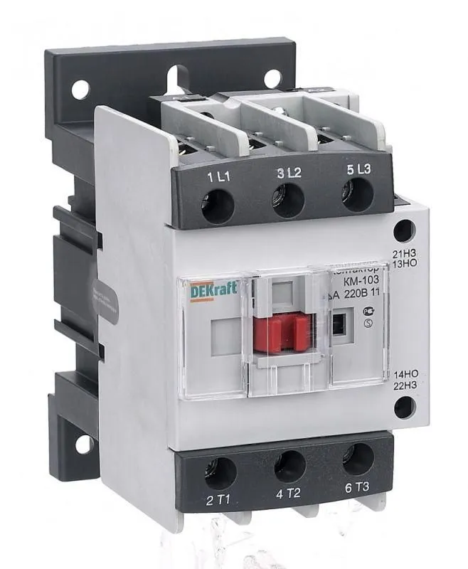 контактор км-103 40а кат. 380в ac 1но+1нз ac-3 dekraft 22129dek от магазина Штепсель и батарейка.
