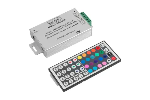 контроллер rgb gdc-rgb-216-r-ip20-12 general 511701 от магазина Штепсель и батарейка.