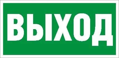 пиктограмма "выход" пэу 010 130х260 ст 2502000270 от магазина Штепсель и батарейка.