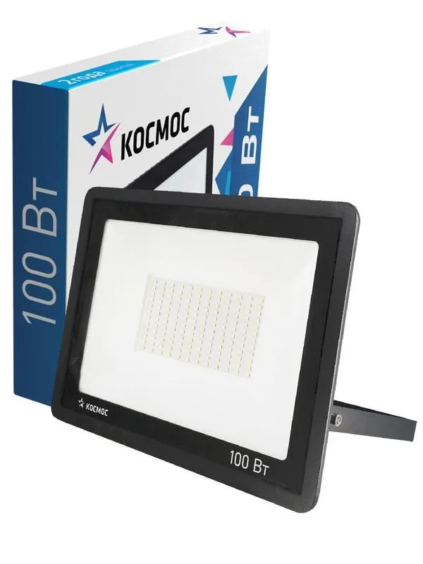 прожектор светодиодный 100вт 6500к ip65 8000лм космос k_pr5_led_100 от магазина Штепсель и батарейка.