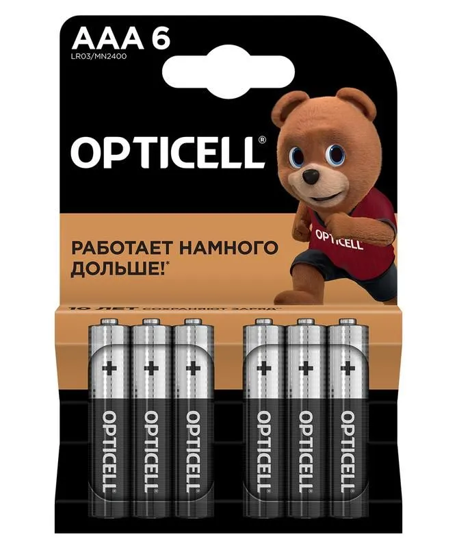 элемент питания алкалиновый aaa/lr03 (блист. 6шт) basic opticell 5051007 от магазина Штепсель и батарейка.