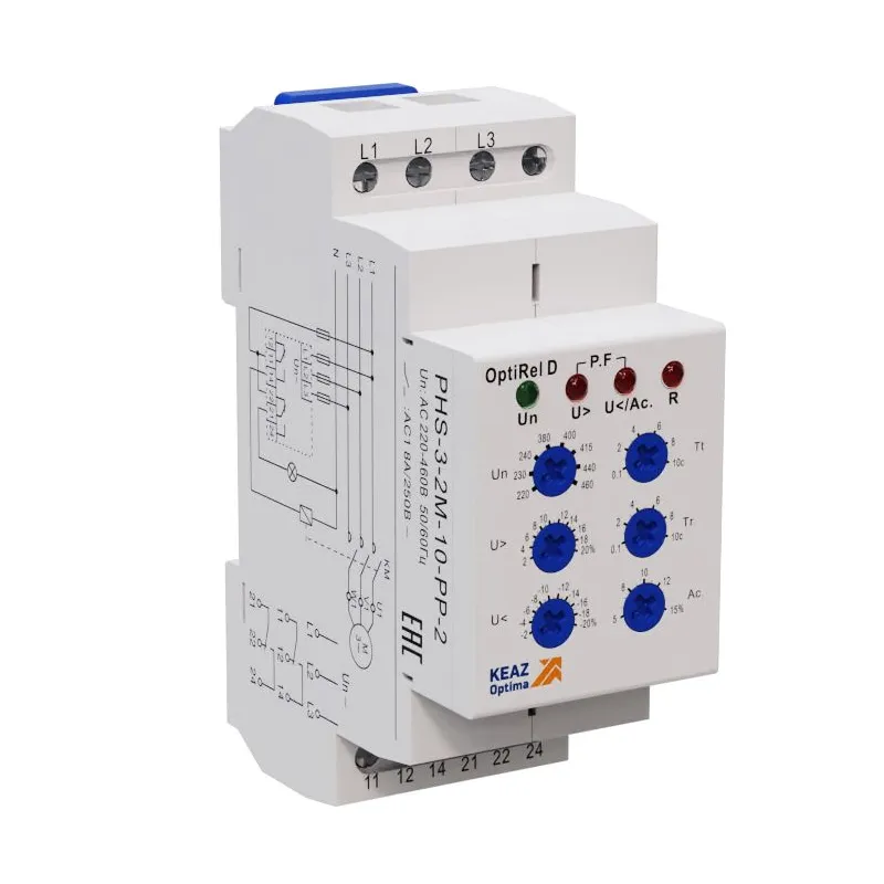 реле контроля фаз optirel d phs-3-2m-10-pp-2 универсальное 3ф 2со кэаз 332003 от магазина Штепсель и батарейка.