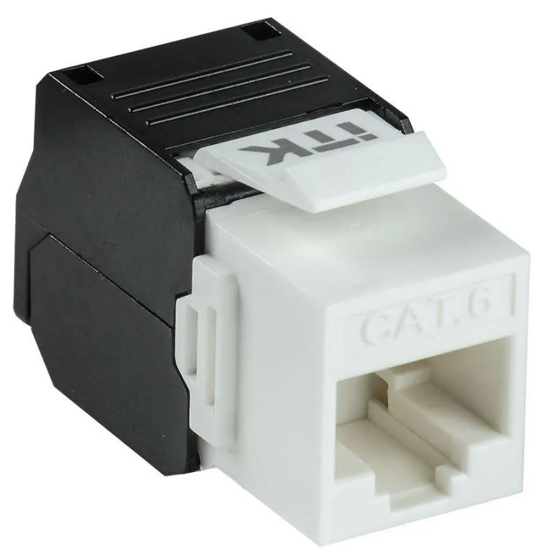 модуль keystone jack кат.6 utp без инстр. 180 град. itk cs1-1c06u-t2 от магазина Штепсель и батарейка.