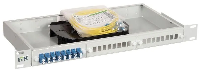 кросс укомплектованный 1u sc (simplex) 8 портов (os2) itk fobx24-1u-8scus09 от магазина Штепсель и батарейка.