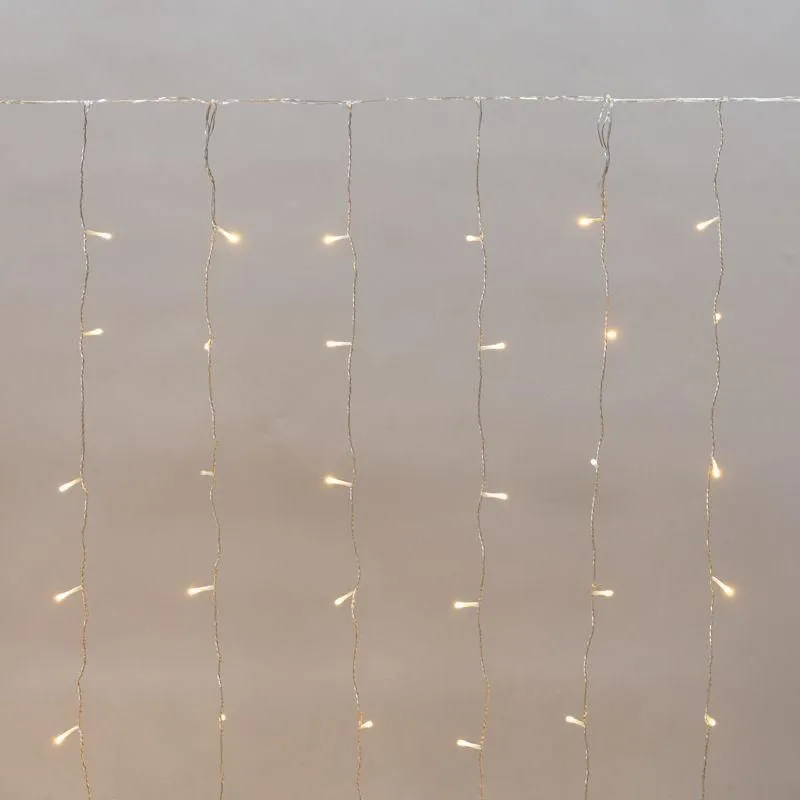 гирлянда светодиодная "светодиодный дождь" 2х1.5м 150led тепл. бел. 5.1вт 230в ip44 эффект мерцания прозр. провод neon-night 235-516 от магазина Штепсель и батарейка.