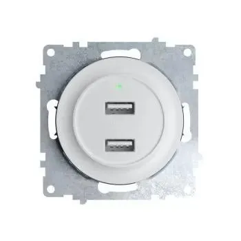 розетка usb 2-м сп florence 16а ip20 с подсветкой механизм бел. (1e10351300) onekeyelectro 2260089 от магазина Штепсель и батарейка.