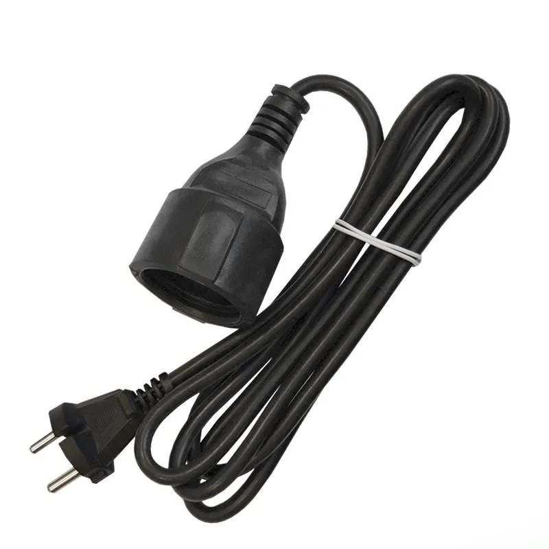 удлинитель-шнур 1х2м без заземл. 10а ip20 пвс 2х1 черн. domtok 2338 от магазина Штепсель и батарейка.