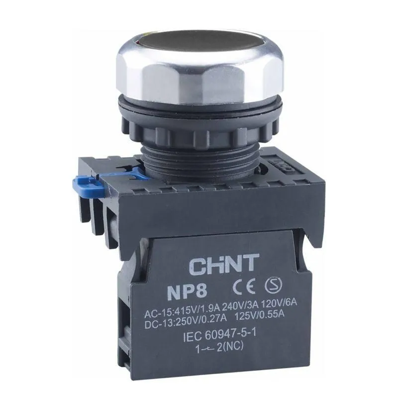 кнопка управления np8-10bn/2 без подсветки черн. 1но ip65 (r) chint 578647 от магазина Штепсель и батарейка.