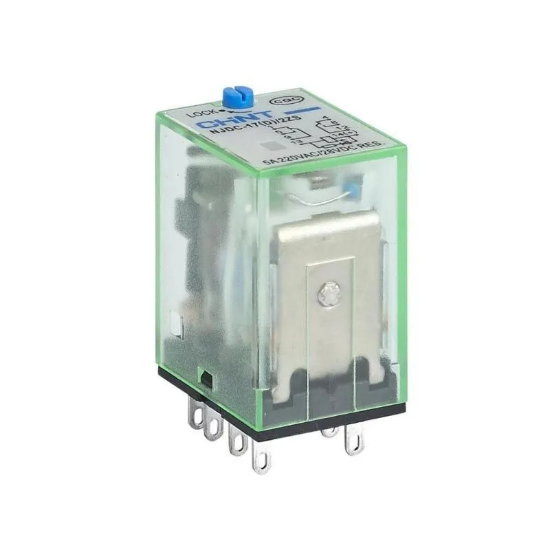 реле промежуточное с кнопкой тестирования njdc-17(d)/4zs 4 конт. с инд. led 3а ac 24в (r) chint 651142 от магазина Штепсель и батарейка.