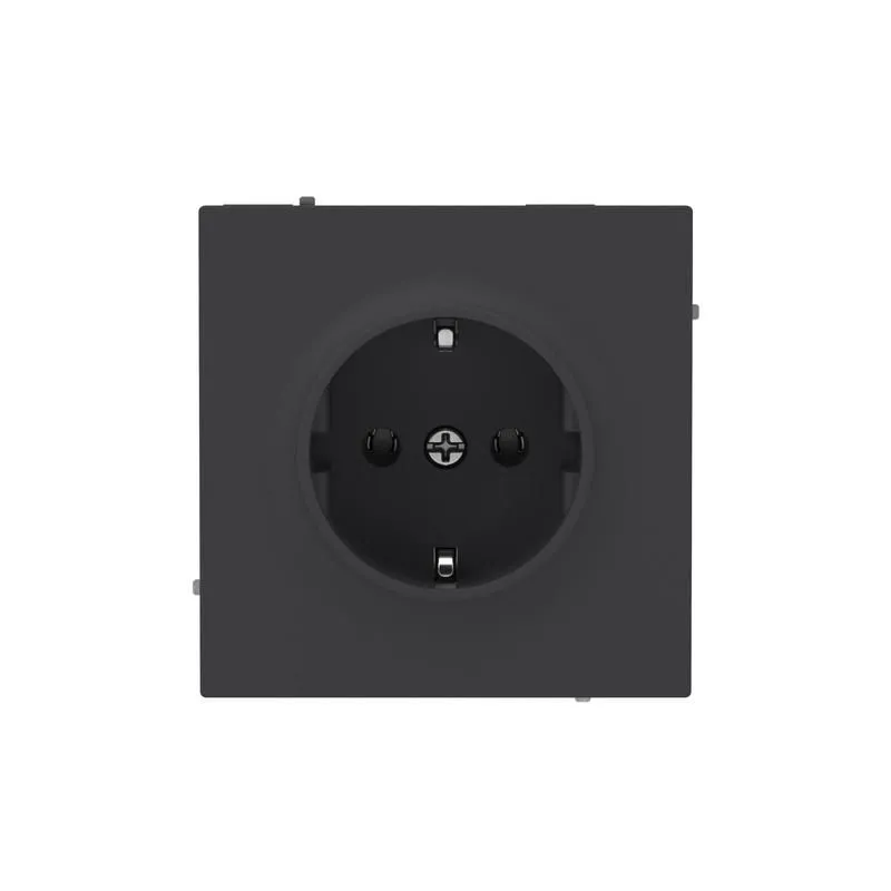 розетка силовая kant 2p+e без шторки черн. уголь dkc 7012033 от магазина Штепсель и батарейка.