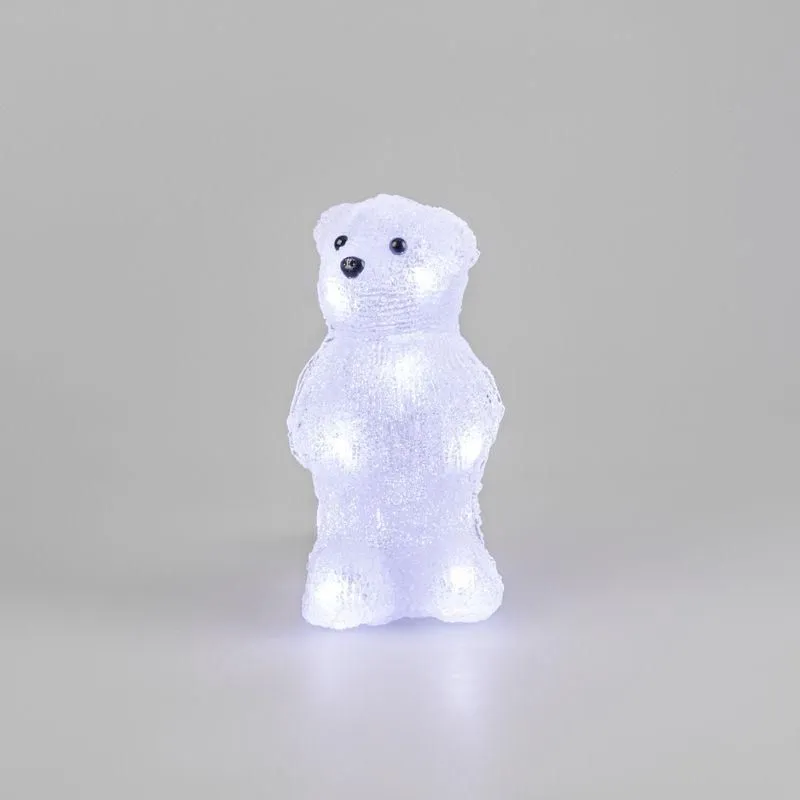 фигура светодиодная акриловая "медвежонок" 12х22х13см 10led бел. 0.5вт 4.5в ip20 элементы питания 3хaaa (не в компл.) neon-night 513-311 от магазина Штепсель и батарейка.