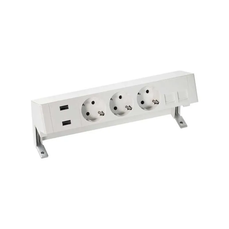 блок розеточный настольный simon 400 3х2p+e 2хusb зарядное устройство адаптер для 2хrj45 моноблок бел. simon 42523020-130 от магазина Штепсель и батарейка.