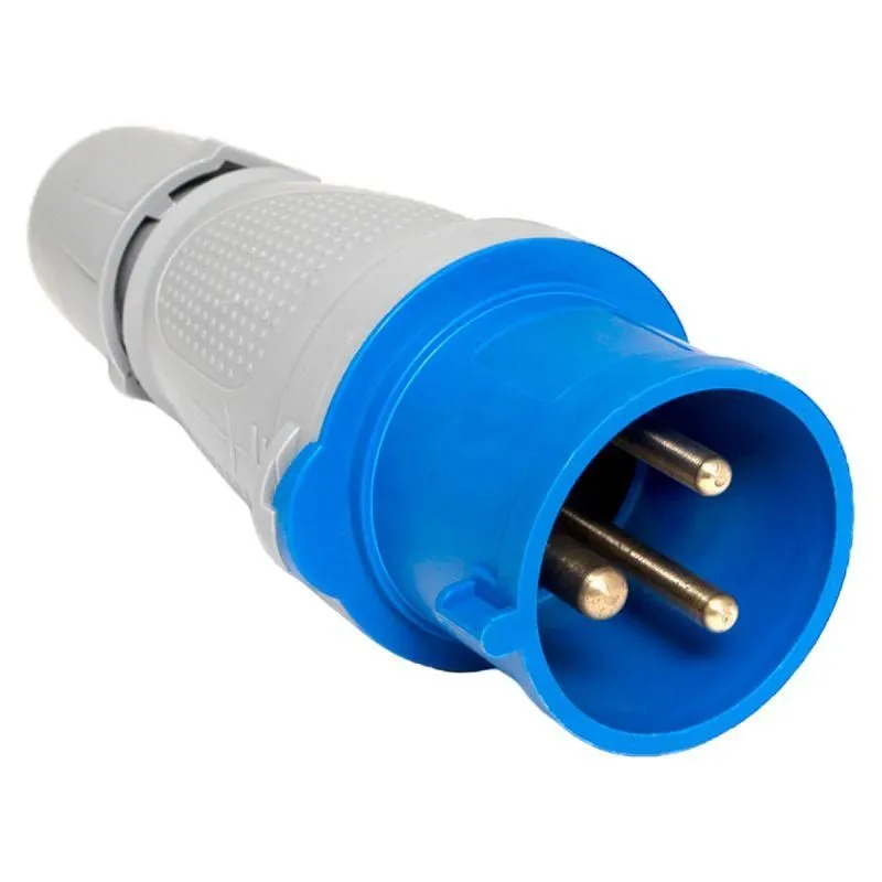 вилка переносная 023 2р+ре 32а 220в ip44 proxima ekf ps-023-32-220-pro от магазина Штепсель и батарейка.