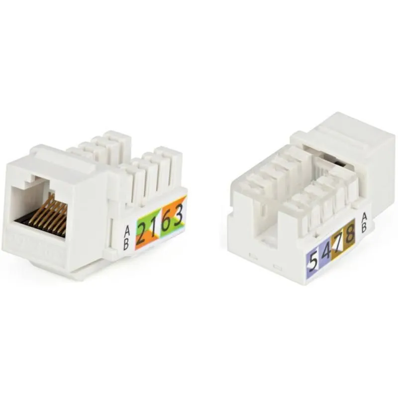 вставка keystone jack rj45 (8p8c) кат.5e dual idc kj2-8p8c-c5e-90-wh бел. hyperline 16289 от магазина Штепсель и батарейка.