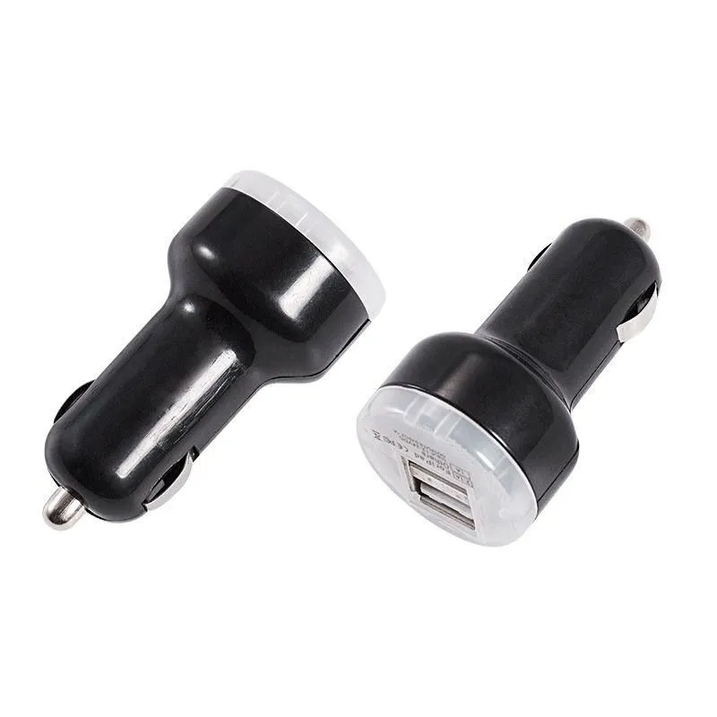 автозарядка в прикуриватель 2хusb с индикацией (азу) (1000+2100 ma) черн. rexant 18-1190 от магазина Штепсель и батарейка.