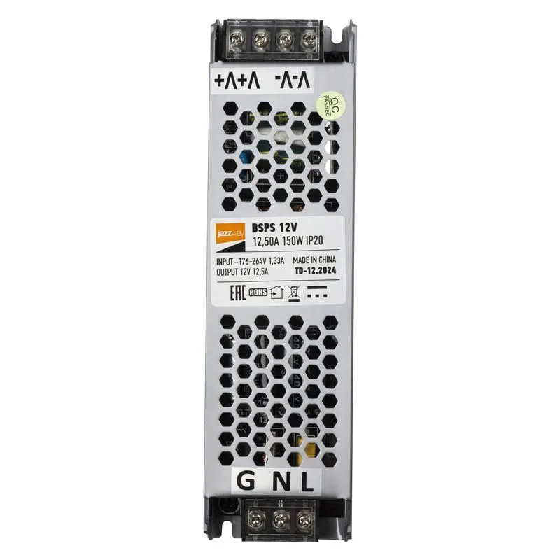 блок питания для светодиод. ленты bsps 150вт 12.5а 12в ip20 метал. jazzway 5024397 от магазина Штепсель и батарейка.