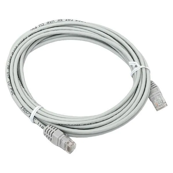 патч-корд кат.5e utp неэкранир. pvc 1гбит/с 5м сер. teracom ekf trc-5eutp-pvc-5m-gy от магазина Штепсель и батарейка.