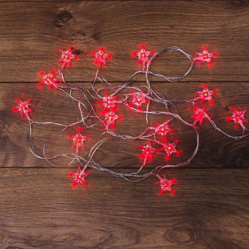 гирлянда светодиодная "звездочки" 2.8м 20led красн. 4вт ip20 neon-night 303-034 от магазина Штепсель и батарейка.