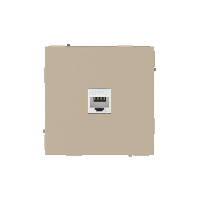 розетка компьютерная 1-м kant rj45 кат.5e без шторки ванильн. марципан dkc 7015663 от магазина Штепсель и батарейка.