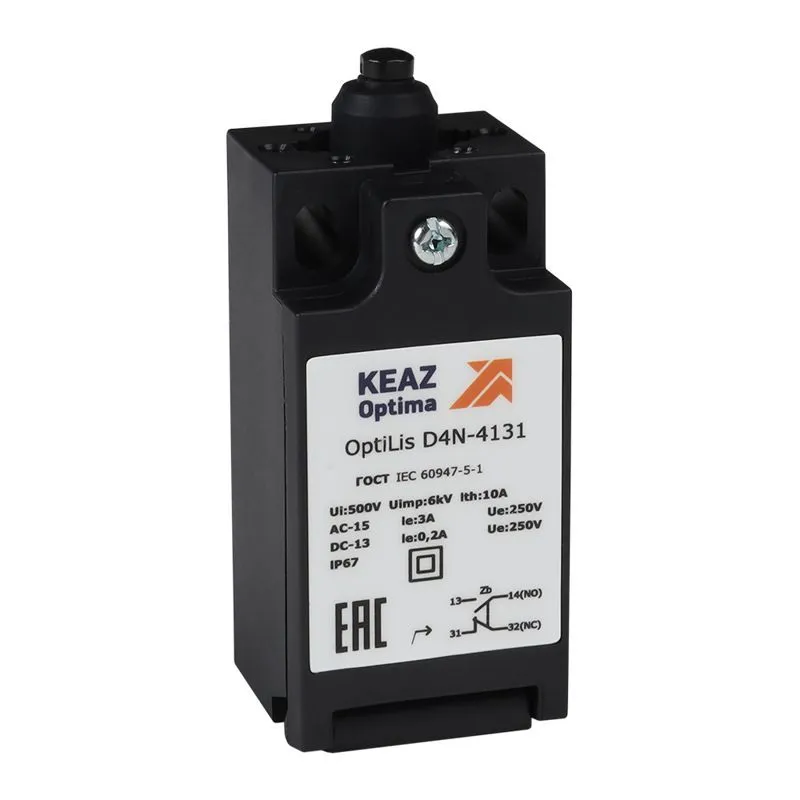 выключатель концевой optilis d4n-4131 толкатель пластик. en 50047 xckn2112p20 кэаз 365302 от магазина Штепсель и батарейка.